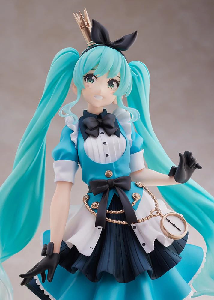 Taito Hatsune Miku Princess AMP Alice ver. dress detail for display.