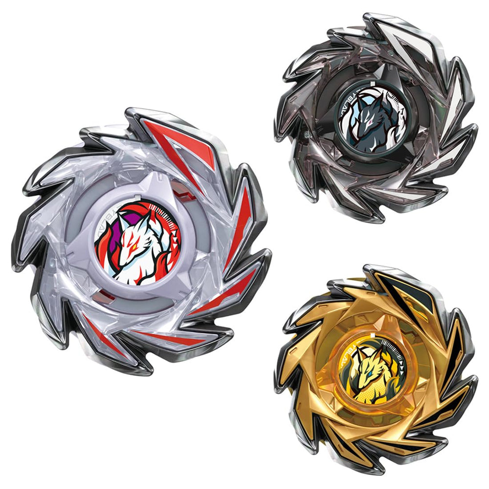 Takara Tomy Beyblade X Fox Blush J9-70GR, ready for high-speed battles.