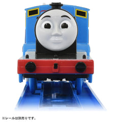 On-track action featuring TAKARA TOMY Plarail Thomas TS-02 Edward in motion.