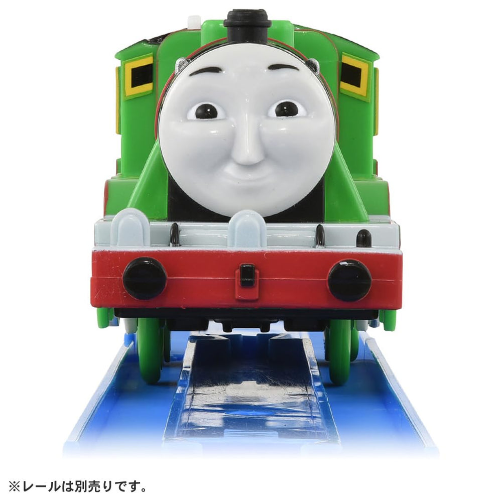 Tansuisha figure with two eyes adds charm to Plarail scenes.