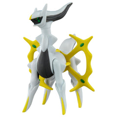Takara Tomy Pokemon Arceus Moncole figure front view shows poseability for dynamic displays.