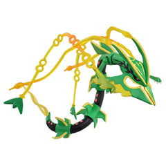 TAKARA TOMY Pokémon Moncolle Mega Rayquaza front view highlights dynamic display potential.