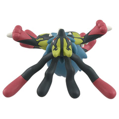 Takara Tomy Yellow Mega Lucario Moncolle 6.5 cm scale for display planning.