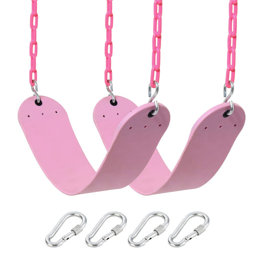 Take Me Away pink swing seat with grommets for safe backyard play.