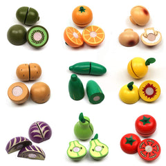 Take Me Away wooden tray with fruits and vegetables for organized play