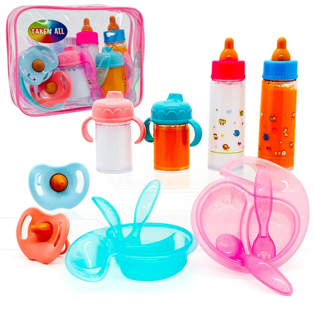 Taken All disappearing liquid bottles create a realistic sipping moment for dolls