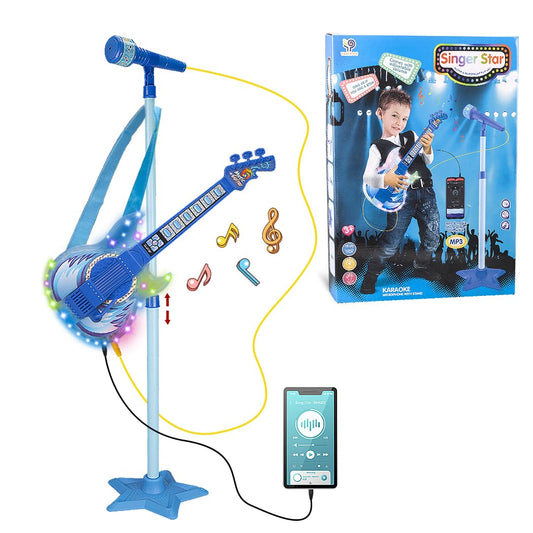 TAKIHON guitar set blue play with vibrant design sparks kids' musical imagination