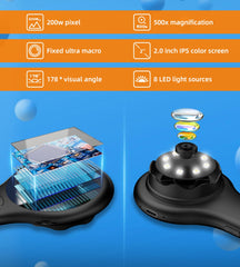 TAKMLY mini pocket microscope portable-design fits pockets for on-the-go learning