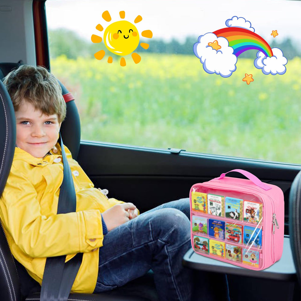 Taladad pink carrying case with handle for easy kid-friendly transport
