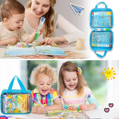 Taladad case with transparent front window lets kids preview books easily
