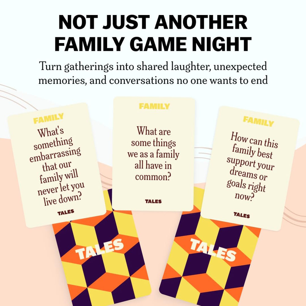TALES 150 Conversation Cards portable deck makes travel conversations easy and fun.