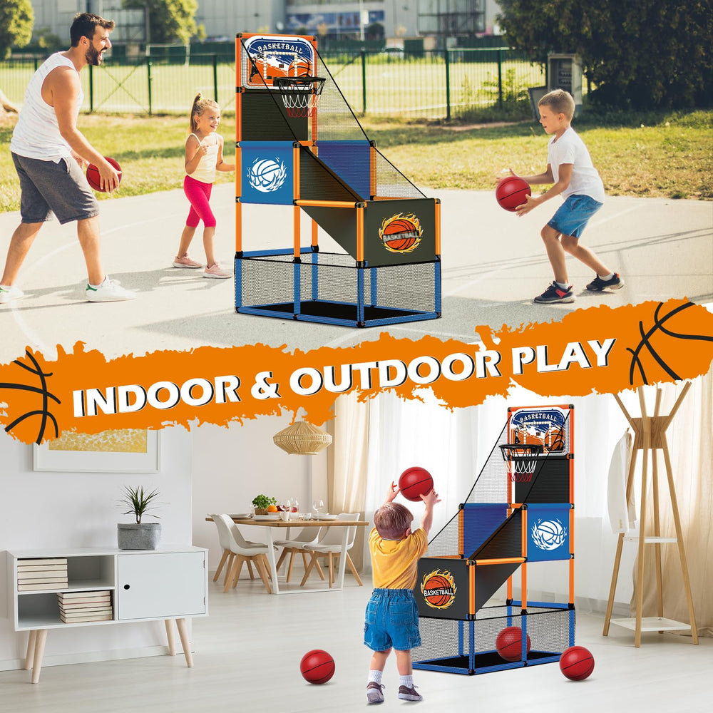 TALGIC bottom-storage area holds extra balls for quick play.