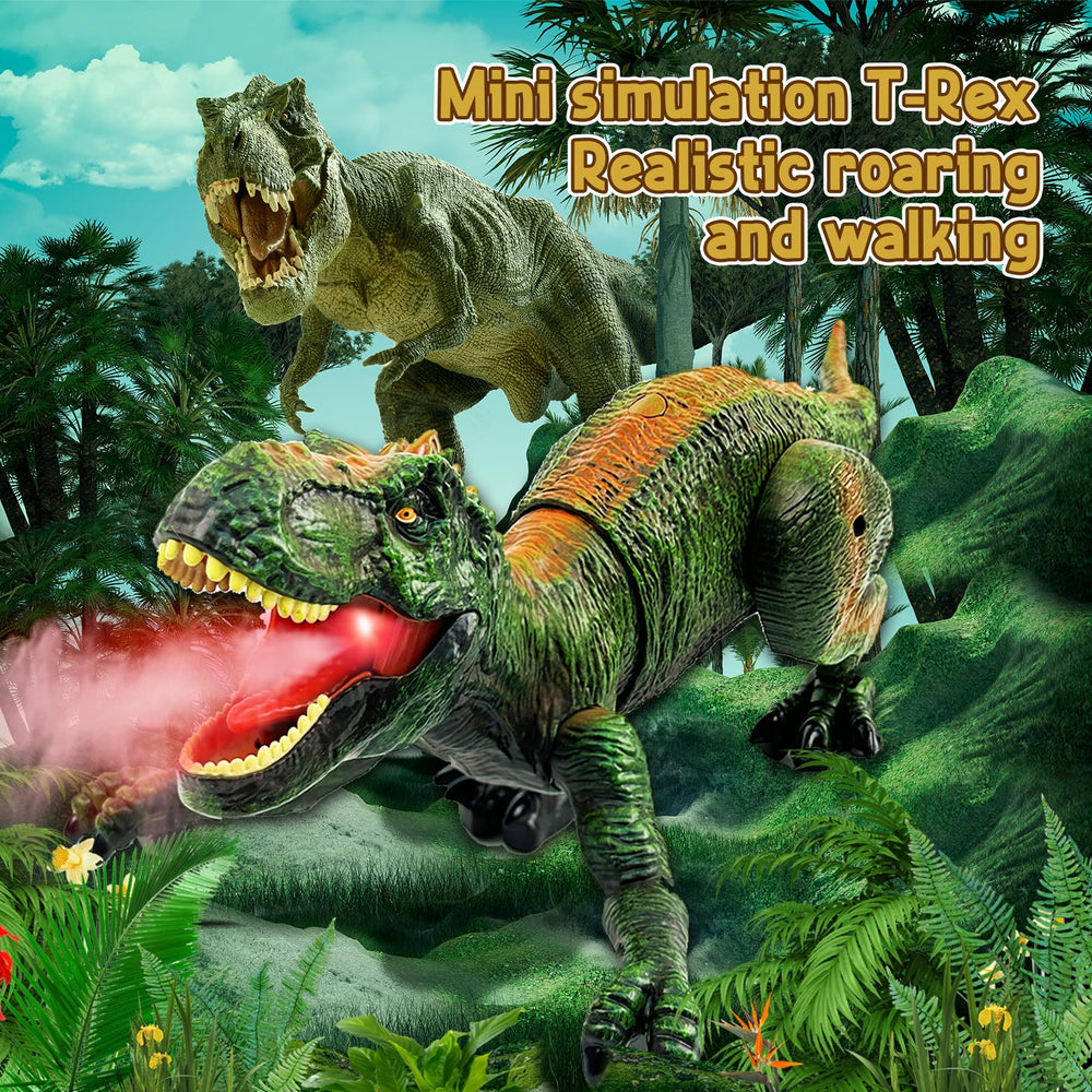 TALGIC dino sprays water via remote for interactive pretend battles.