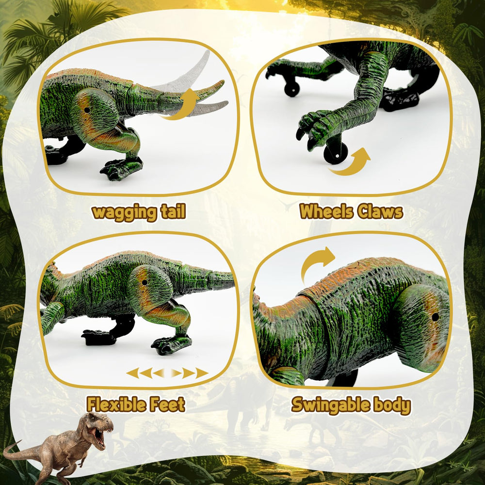 TALGIC dinosaur powered by USB Type C battery for longer sessions.