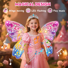 TALGIC kids fairy wings with adjustable shoulder straps for comfortable wear.