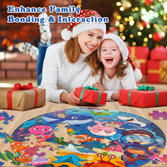 TALGIC round ocean puzzle includes corals and fish for sensory-rich exploration.