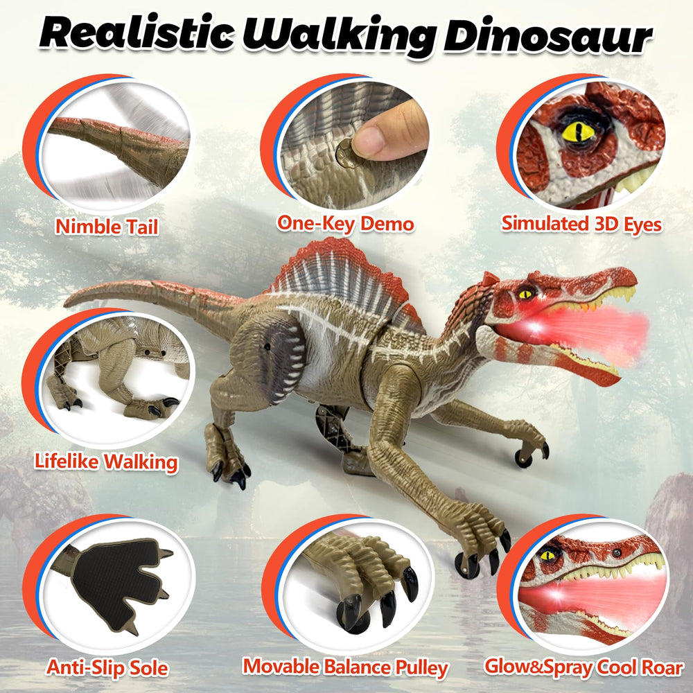 TALGIC Spinosaurus roaring action sparks dramatic pretend play.