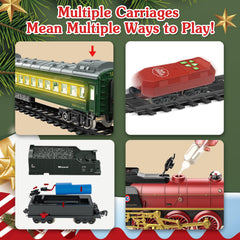 TALGIC Christmas setup on tracks creates festive play around the tree