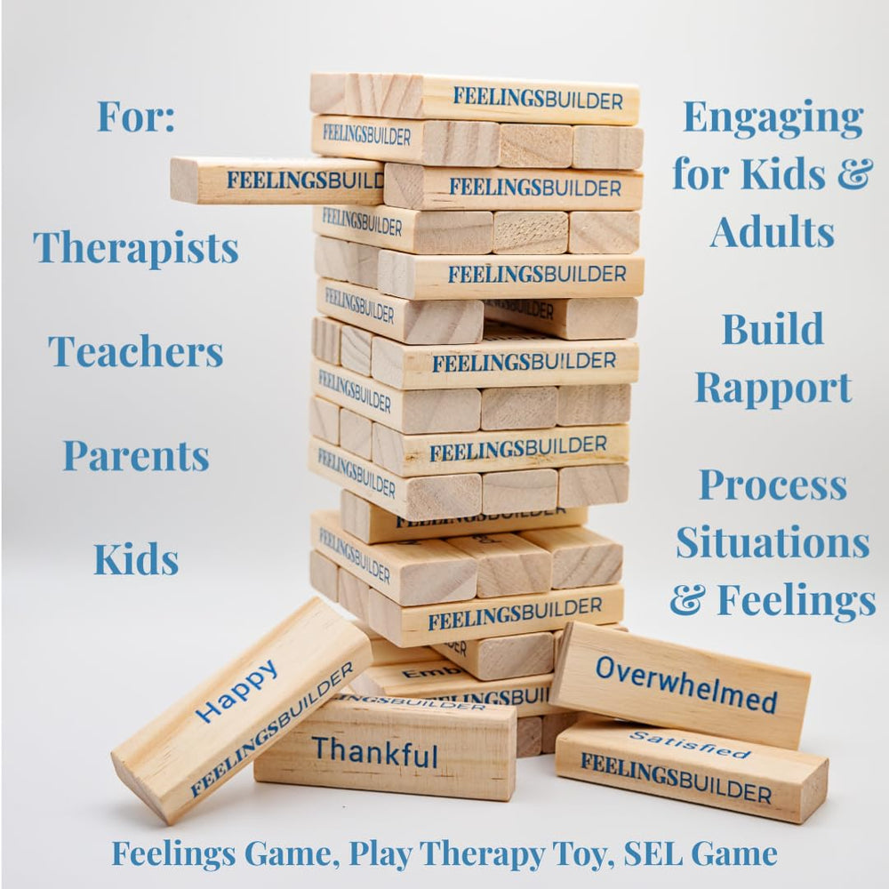 Therapist office scene featuring TALKA Feelings Builder supports learning.