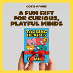 Talking Hearts kids-teens-parents session with cards in hand