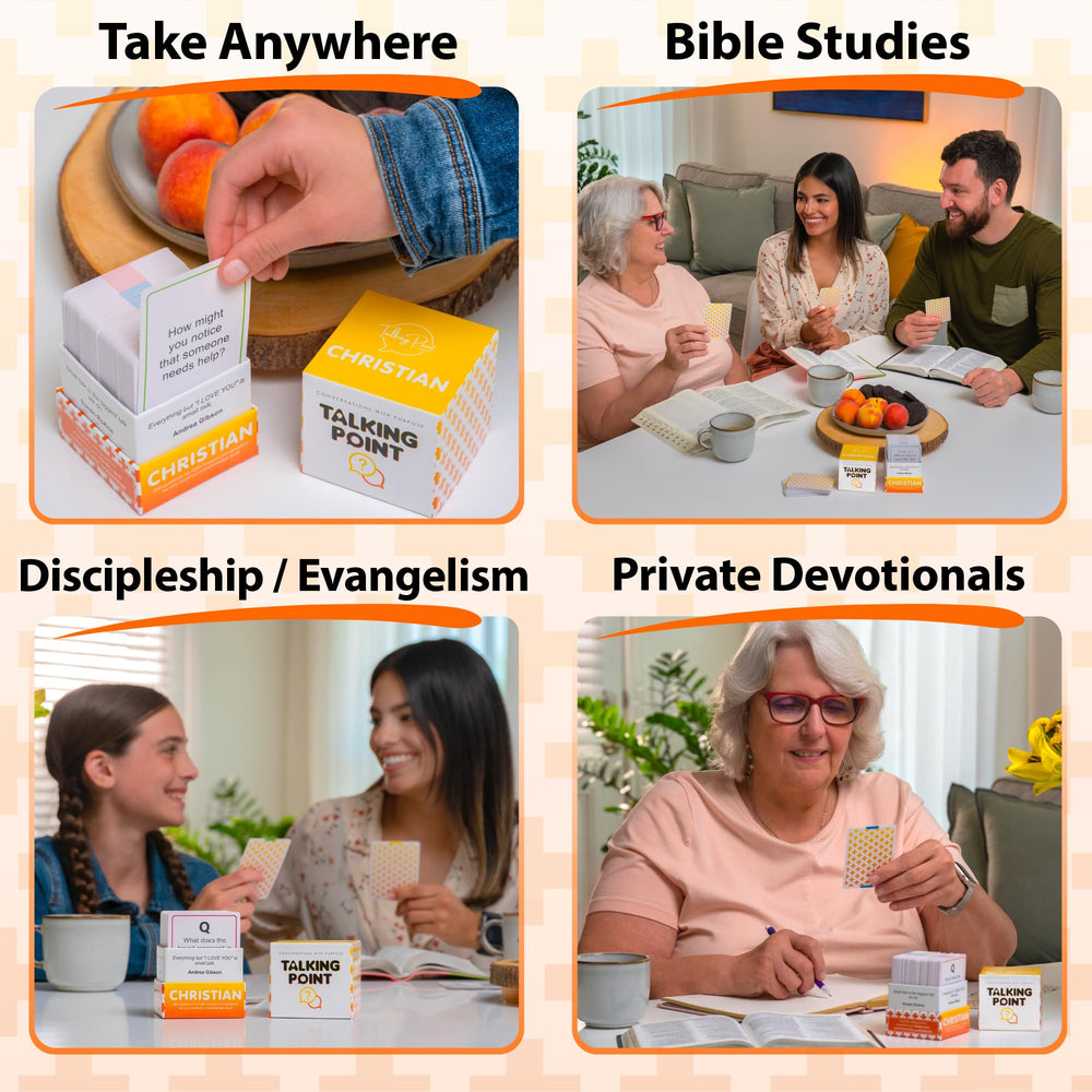 Talking Point Cards bible study prompts guide meaningful reflections on beliefs and scripture.