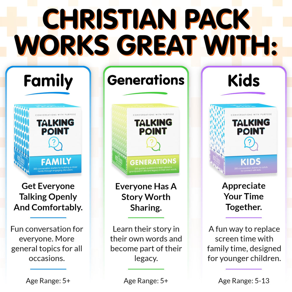 Talking Point Cards Easter gift idea sparks thoughtful dialogue and family bonding.