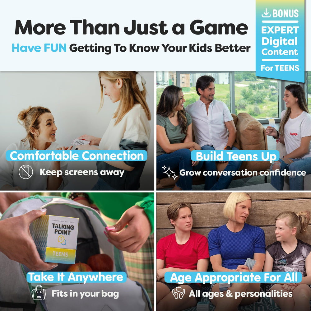 Talking Point Cards Teens Edition relationships category highlights topics on connections