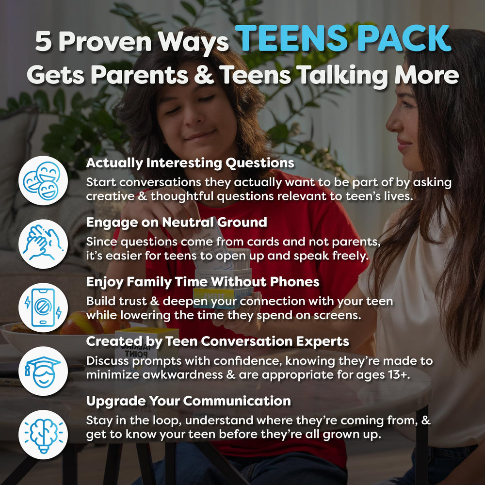 Talking Point Cards Teens Edition open questions spread facilitates relaxed dialogue