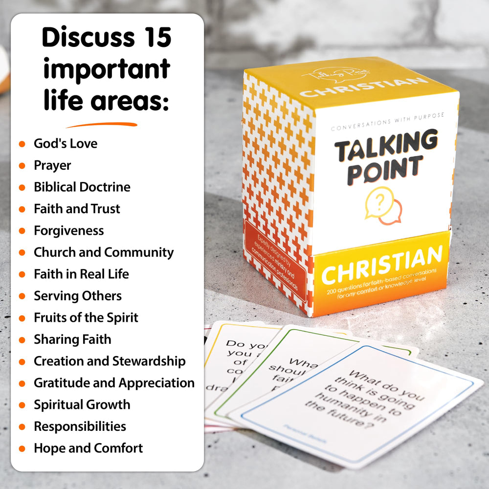 Talking Point Cards for youth groups prompts engaging conversations in a friendly, non-confrontational way.