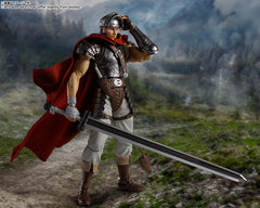 TAMASHII NATIONS Berserk Guts S.H.Figuarts cloak with wire allows dramatic cloak poses.
