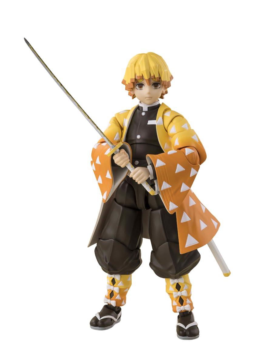 Tamashii Nations Zenitsu Agatsuma figure in dynamic main pose for collectors
