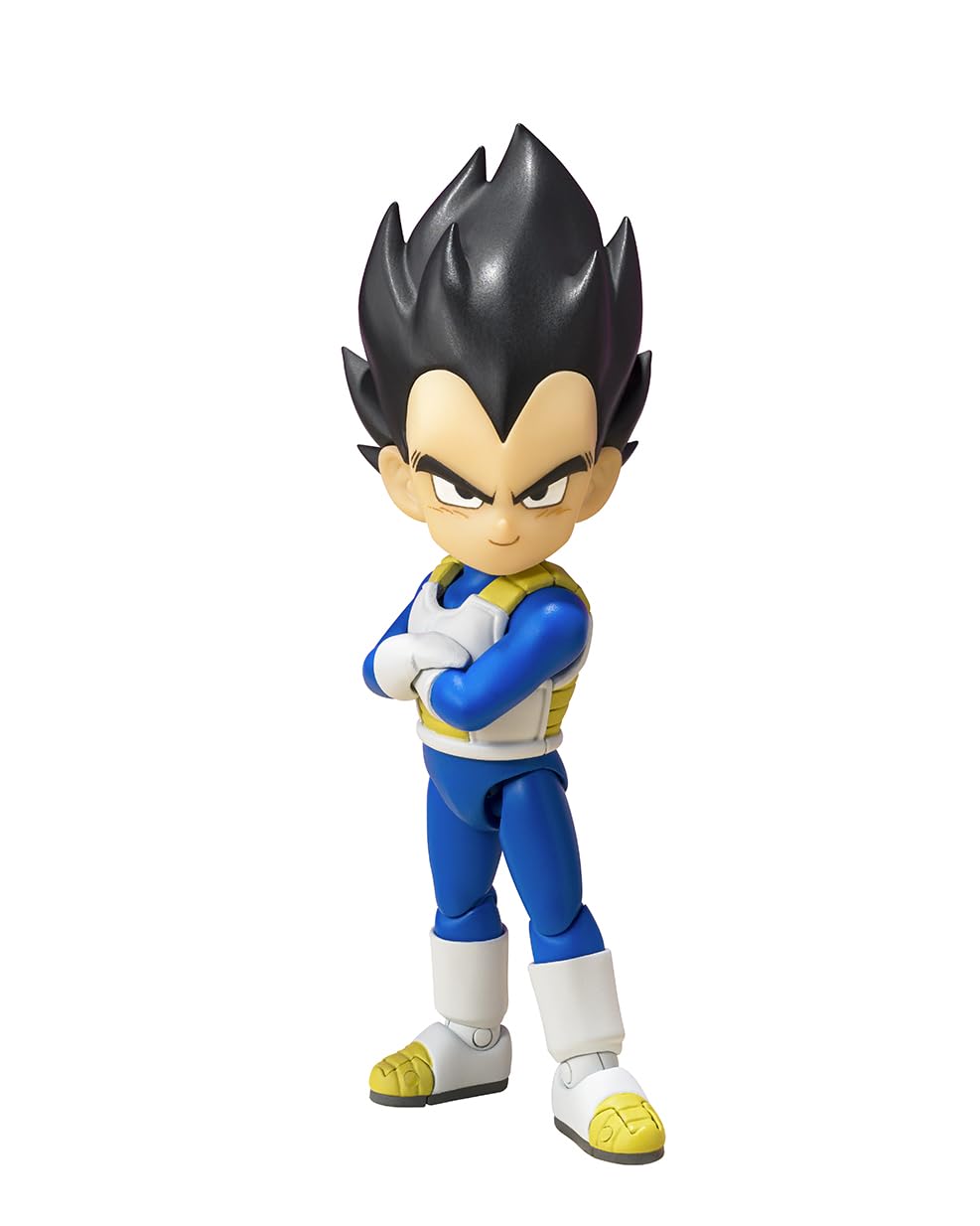 TAMASHII NATIONS Dragon Ball DAIMA Vegeta mini figure pose for dynamic display.