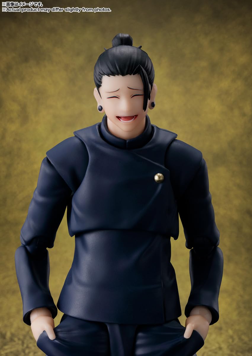 Close-up of Geto’s outfit detailing for anime-accurate styling.