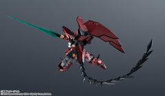 TAMASHII NATIONS Gundam Wing Epyon figure shown in dramatic display.