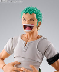 Tamashii Nations Luffy Romance Dawn bonus facial parts for cross-line display.