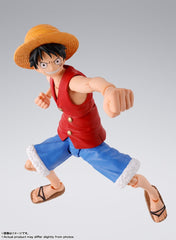 TAMASHII NATIONS Luffy Romance Dawn S.H.Figuarts optional expressions for mood capture.