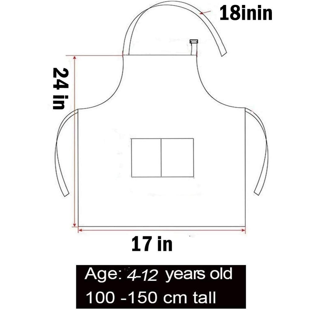 Tamicy kids chef hat and apron set in green keep outfits clean during baking.