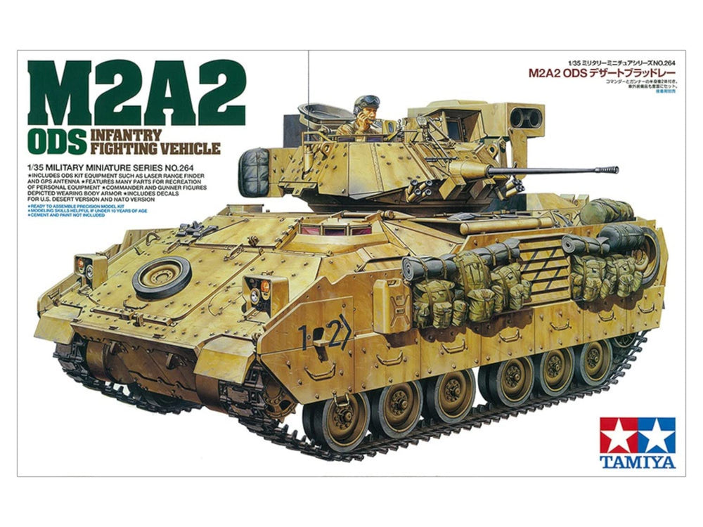 TAMIYA Desert Storm M2A2 Bradley crew-figures provide lifelike scale presence.