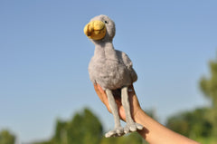 TAMMYFLYFLY shoebill plush shows soft texture ideal for cuddling.