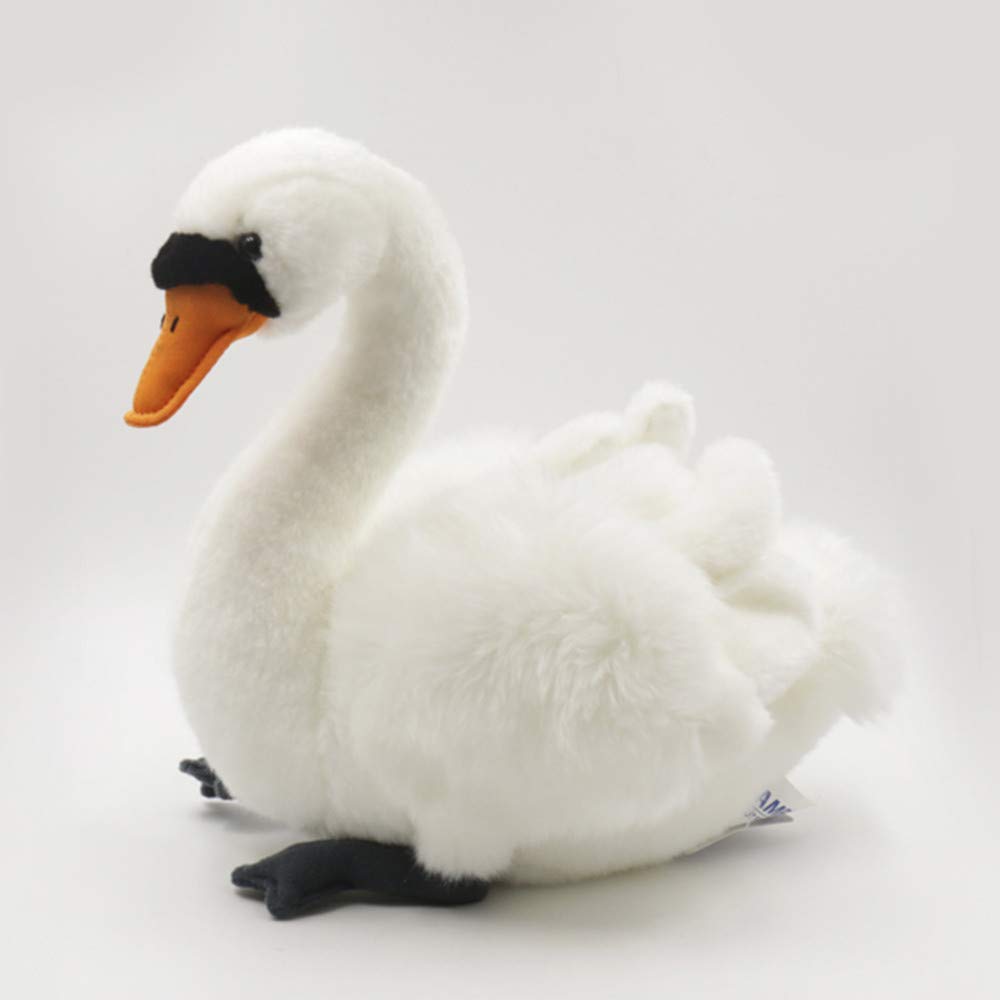 TAMMYFLYFLY swan plush toy, 11-inch white, cuddly companion for kids