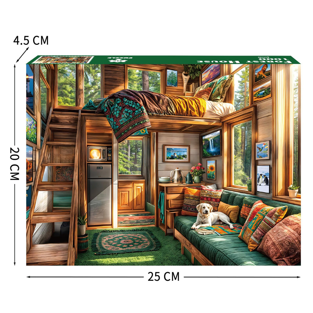TangComplete Forest House 1000-piece puzzle for adults offers a focused, rewarding challenge.