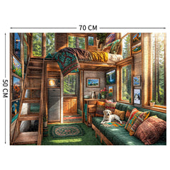 TangComplete Forest House puzzle poster included to guide assembly and reduce setup time.