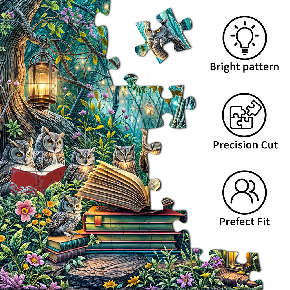 TangComplete Magic Owl finished display showcases artful decor for your space.