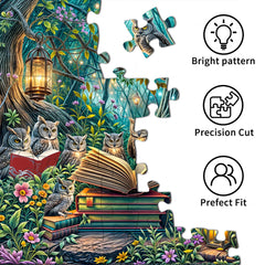 TangComplete Magic Owl finished display showcases artful decor for your space.