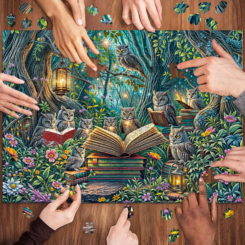 TangComplete Magic Owl puzzle piece details highlight precision cuts for seamless matching.