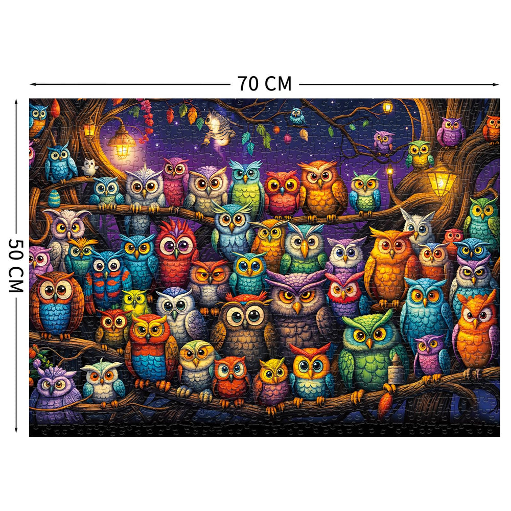 TangComplete Owl Family Puzzle 1000 pieces for engaging family nights