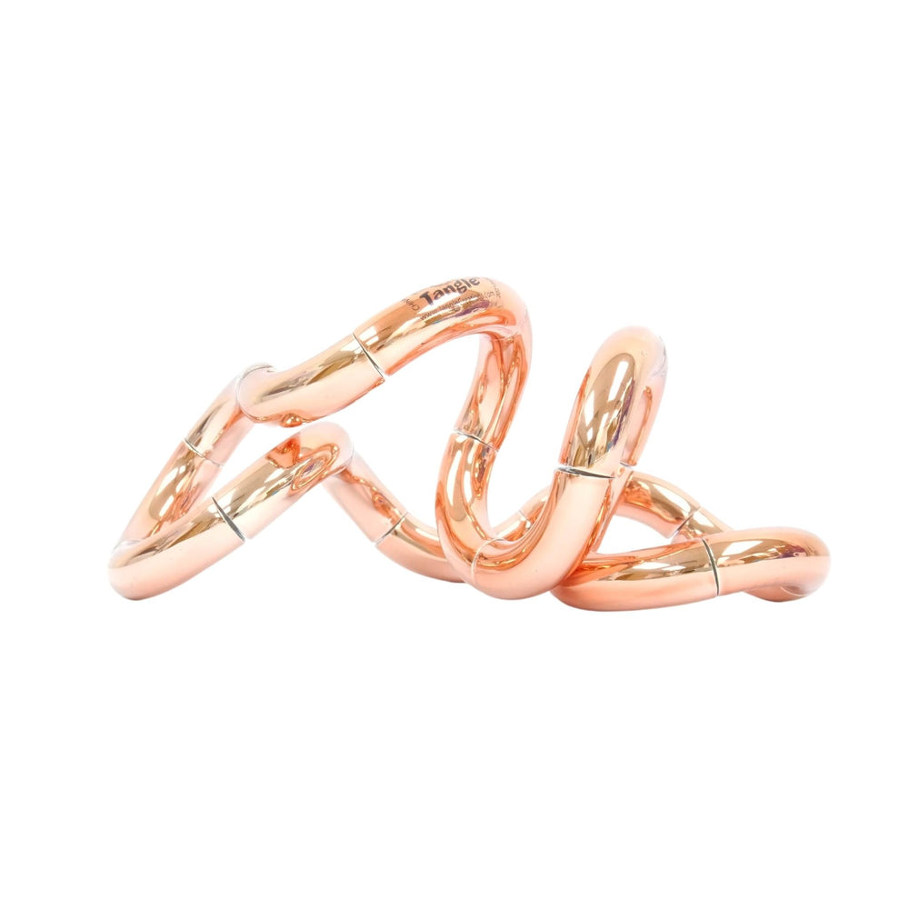 Tangle Palms Metallics rose gold close-up highlighting bright finish for desk appeal.