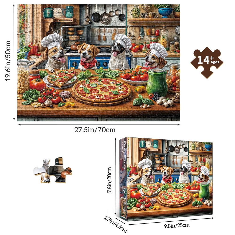TangMosaic Dog Pizza Puzzle assembly for a fun family night.