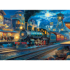 TangMosaic train departure puzzle, ideal for cozy evenings with family.