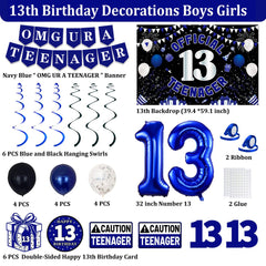 TAOTOSUNE double sided 13th birthday cards provide festive messaging